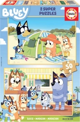 EDUCA Drewniane puzzle Bluey 2x50 elementów