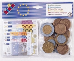Euro banknoty i monety dla dzieci