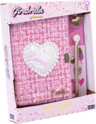 Tweedorowy pamiętnik z cekinowym sercem