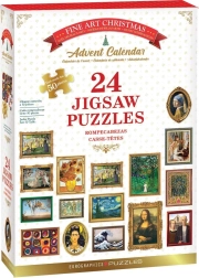 Adwentowy kalendarz puzzle EUROGRAPHICS Fine Art 24×50 elementów