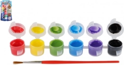 Creatoys farby do tkanin 12 kolorów z pędzlem