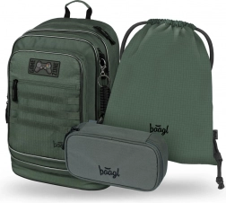 Baagl Zestaw 3 Cubic Grove: plecak, piórnik, worek