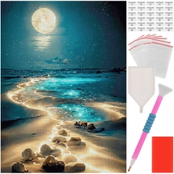 Diamentowe malowanie Plaża – 40 × 30 cm MAALEO