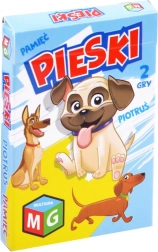 Gra karciana Kółko i krzyżyk Pamięć Pieski