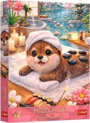 Trefl puzzle 500 Premium Plus urocza wydra w spa
