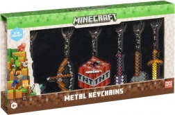 Minecraft metalowy brelok 6 sztuk w opakowaniu Deluxe