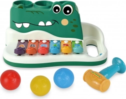 Krokodyl xylfon z młotkiem 25 cm