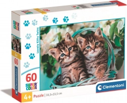 Puzzle CLEMENTONI 60 elementów – kocięta w koszyku