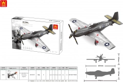 Zestaw konstrukcyjny wojskowy samolot 258 elementów
