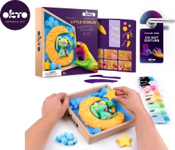 Okto modelowanie – mały świat w ramce Króliczek na księżycu 21 × 21 cm