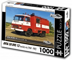 Puzzle Retro-auta Ciężarówka AVIA 30 DVS 12 wóz strażacki 1000 elementów