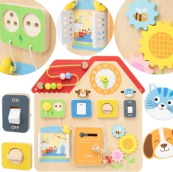 Drewniana tablica manipulacyjna Domek Viga