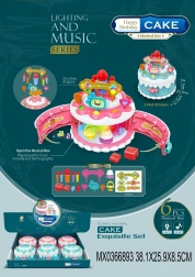 Zestaw do zabawy tort urodzinowy ze światłem i dźwiękiem