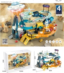 kosmiczna marsjańska zjeżdżalnia z pojazdami