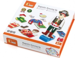 VIGA magnetyczna drewniana przebieranka – chłopiec, 8 postaci