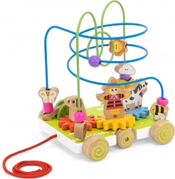 VIGA drewniany pchacz–labirynt farma 2 w 1