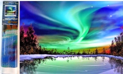 NORIMPEX Diamentowe malowanie Polarna noc nad jeziorem 30x40 cm