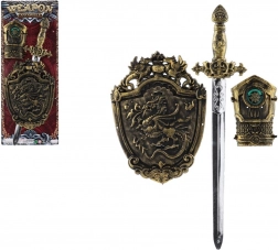 Rycerski zestaw dla dzieci z mieczem, naramiennikiem i tarczą