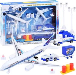 Zestaw lotnisko zabawki samoloty pojazdy