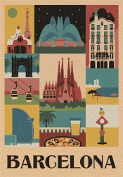 Puzzle 1000 elementów Style in the City Barcelona – compact box