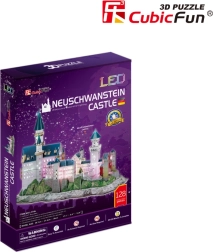 Świecące puzzle 3D zamek Neuschwanstein 128 elementów