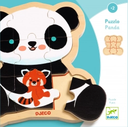 Drewniane puzzle Puzzlo Panda od Djeco