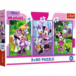 Puzzle 3x80 Minnie i przyjaciele od Disney Trefl