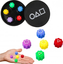 Gra zręcznościowa Gonggi – zestaw kostek w etui, 5 szt.