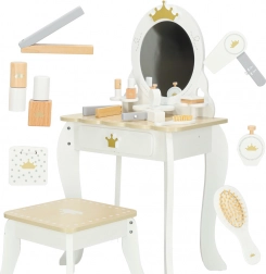 Drewniana toaletka dla dziewczynek Bella z akcesoriami