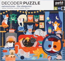 Puzzle Koty z okularami 3D 100 szt. od Petit Collage