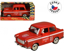 Retro strażacki samochód na mechanizm zegarowy