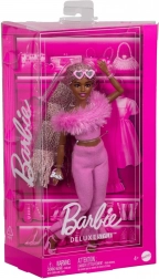 barbie deluxe style – różowy futrzany komplet