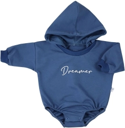 Niemowlęce dresowe body z kapturem Koala Dreamer – beżowe – Niebieska 7489