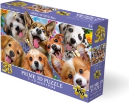 Puzzle 3D Uśmiechnięte szczenięta 100 elementów
