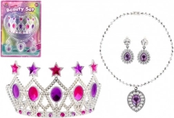 Dziecięcy zestaw piękności z koroną, naszyjnikiem i kolczykami