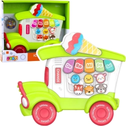Dziecięce elektryczne pianinko – zielona lodziarnia