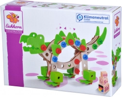 Eichhorn drewniana konstrukcyjna układanka Constructor dinozaury 100 elementów