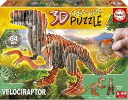 Educa 3D puzzle welociraptor 64 elementów