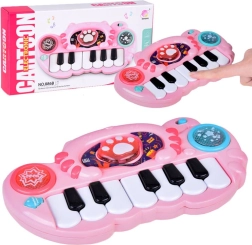 Interaktywne dziecięce klawisze w kształcie kotka ze światłami i melodiami