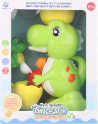 Plastowy młyn wodny w kształcie dinozaura z przyssawkami do kąpieli