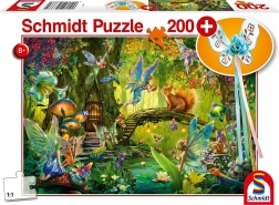 Schmidt puzzle Wróżki w lesie 200 elementów z prezentem – różdżką wróżki