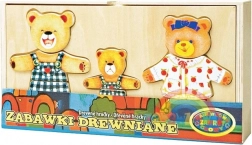 Ubierz rodzinkę misiów – drewniana przebieranka