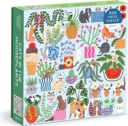 Kwadratowe puzzle Koty w doniczkach 500 elementów GALISON