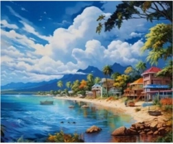 Diamentowe malowanie Słoneczne Wybrzeże 30x40 cm