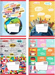 zeszyt szkolny A5 30 kartek w linie – słowniczek 8 mm