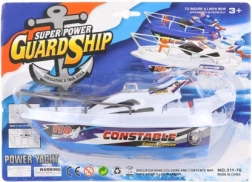 Pływająca plastikowa łódź na baterie