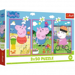 Puzzle 3x50 Peppa Pig - Siła przyjaźni