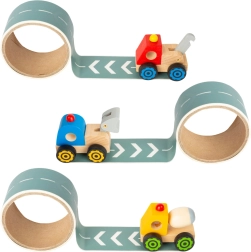 Small Foot drewniane auto z taśmą drogową