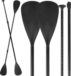 Składane aluminiowe wiosło 2w1 do SUP i kajaka, 4‑częściowe, regulowane 210 cm