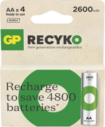 Zestaw akumulatorów AA/R6 Ni-MH GP ReCyko 2600mAh 4 szt.